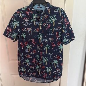 Chubbies Blue and Red Casual Button Down Shirt